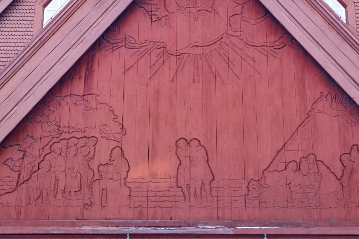 Façade de l'église de Kiruna