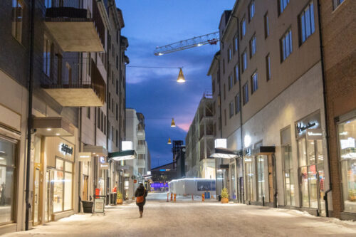 Dans le nouveau centre-ville de Kiruna