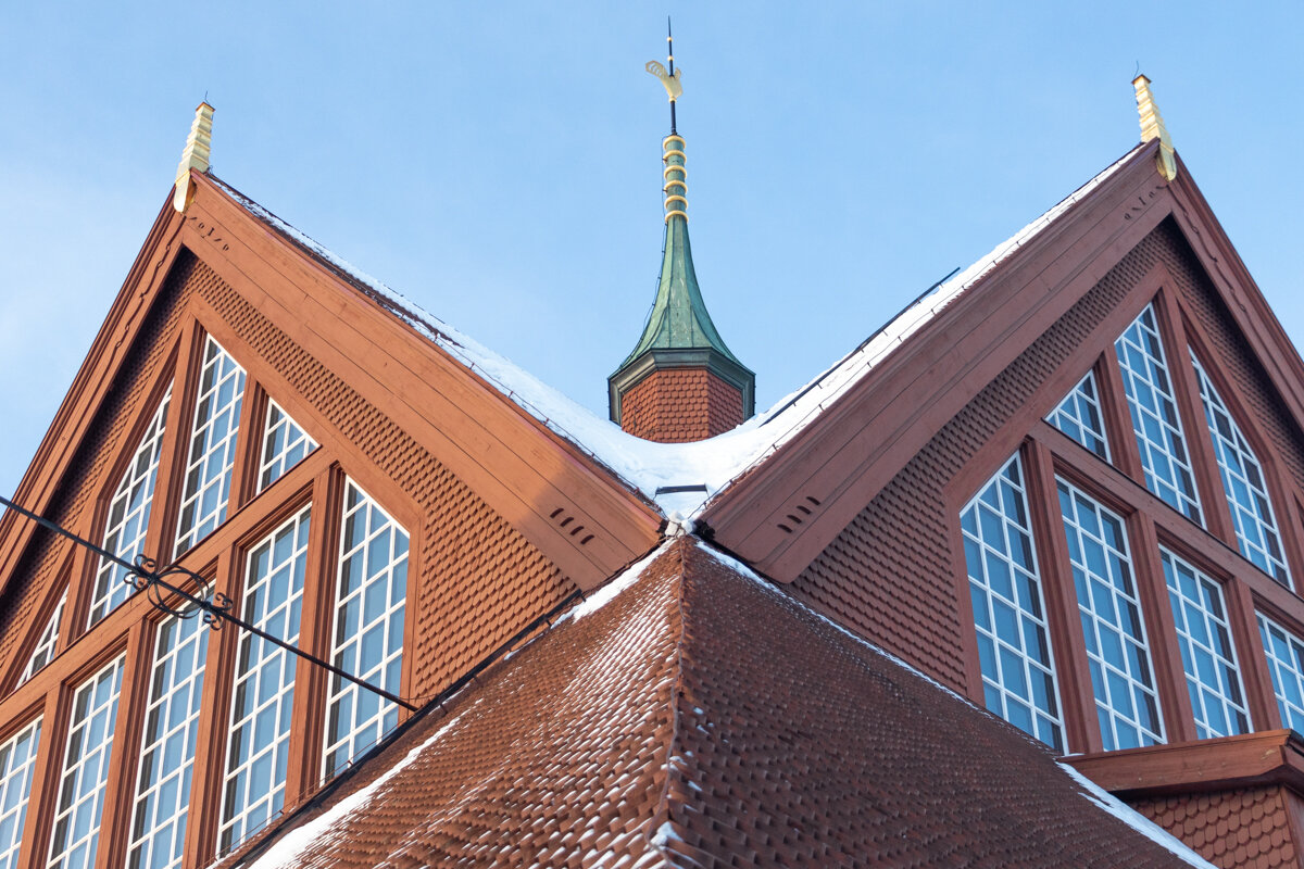 Toiture de l'église de Kiruna