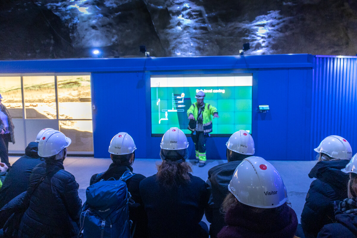 Film diffusé pendant la visite de la mine de Kiruna
