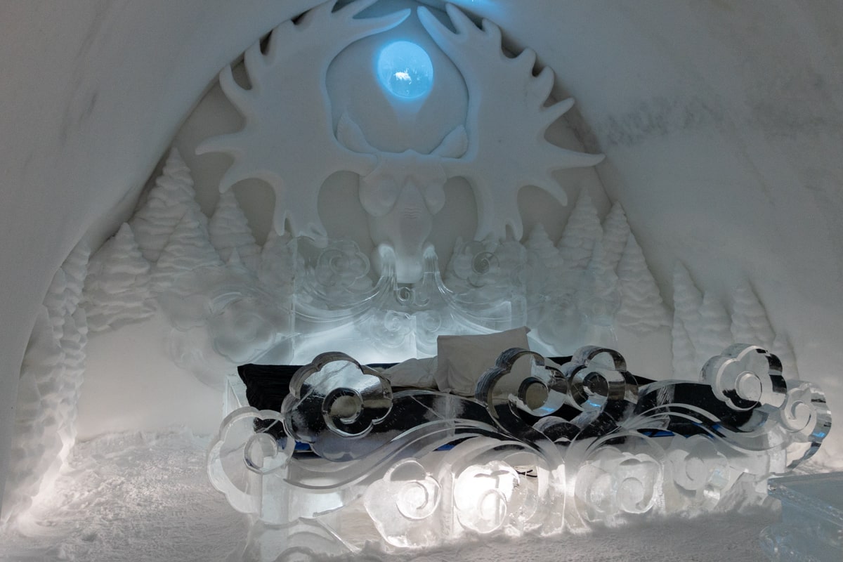 ice hotel chambre renne
