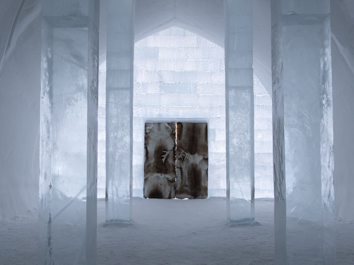 Porte d'entrée de l'Ice Hôtel de Kiruna