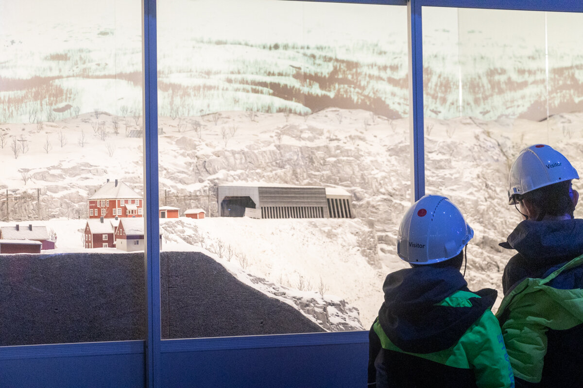 Maquette du transport ferroviaire depuis la mine de Kiruna