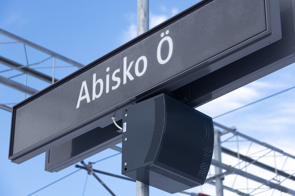 Panneau Abisko à la gare