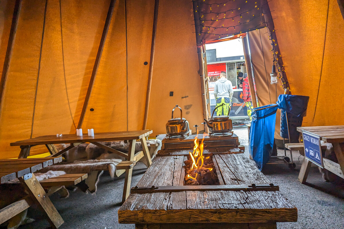 Tipi d'un restaurant foodtruck à Kiruna